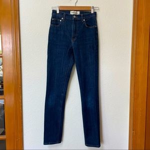 Reformation High-Rise Skinny Jeans in Dark Indigo